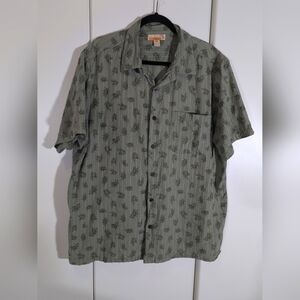 Sideout Hawaiian Button Shirt Men's XLarge Short Sleeve 100%Cotton